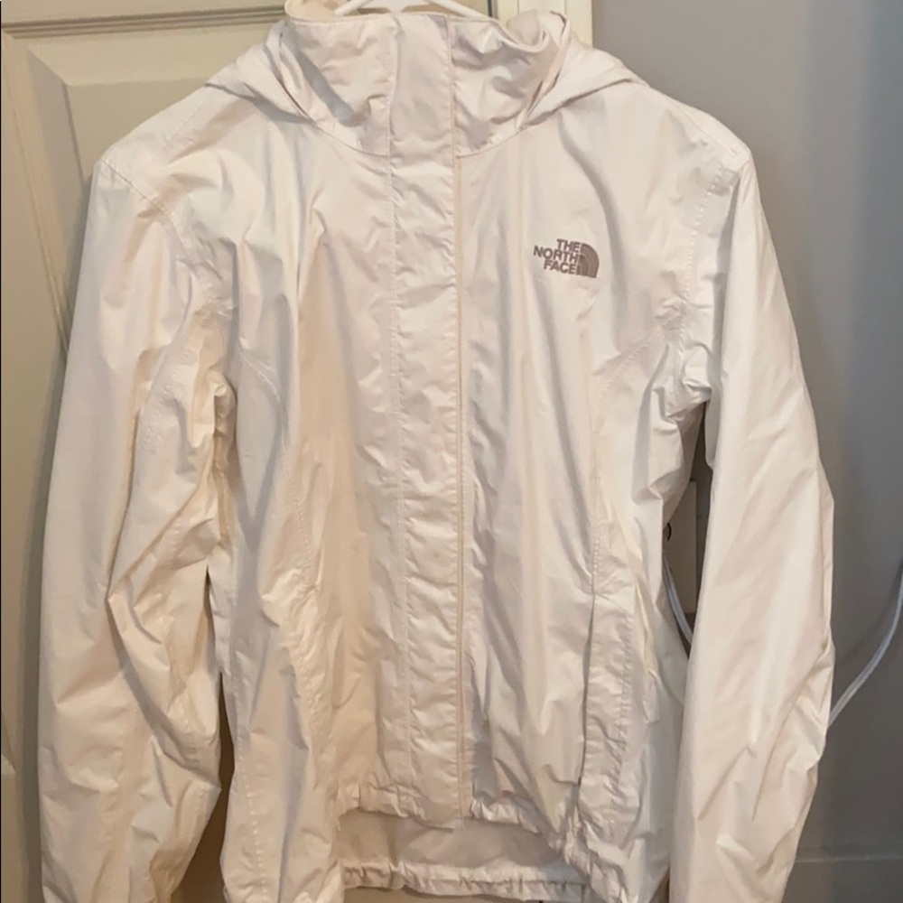 White NorthFace Raincoat